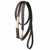 Leather Covered Chain Lead Brown