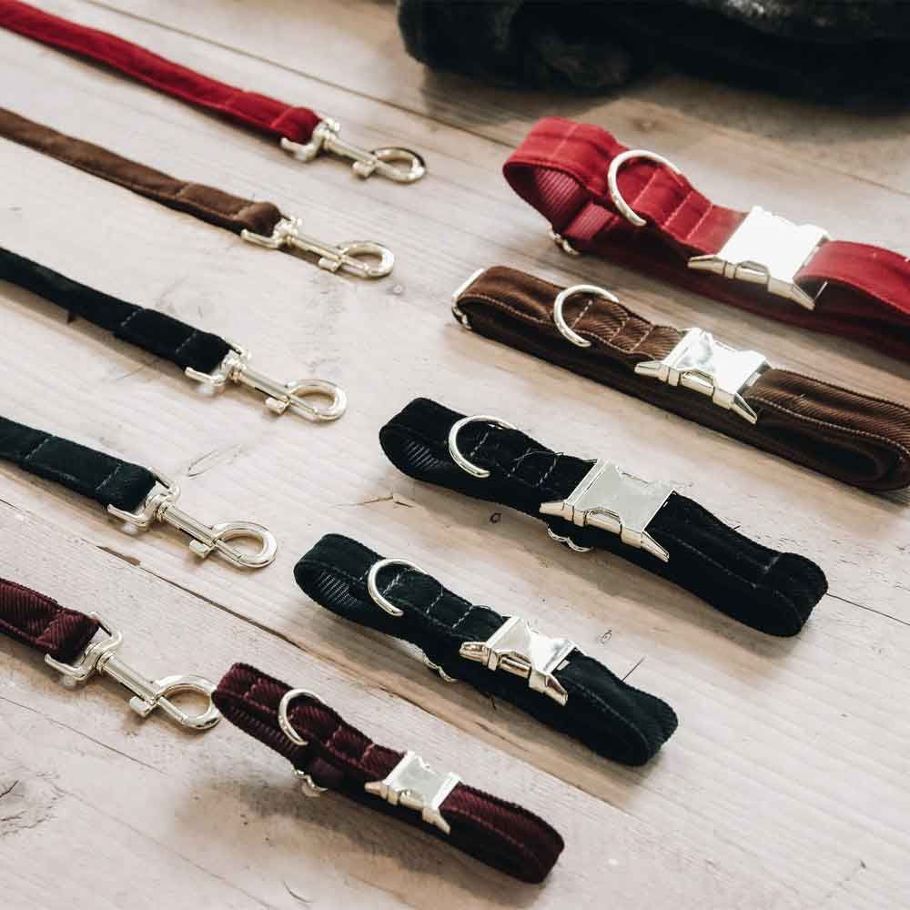 Dog Collar Corduroy Red