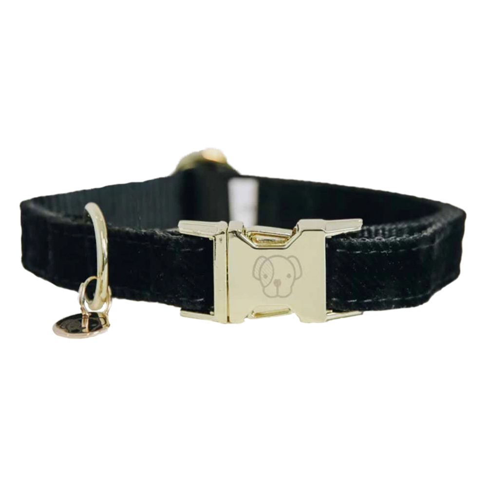 Dog Collar Corduroy Black