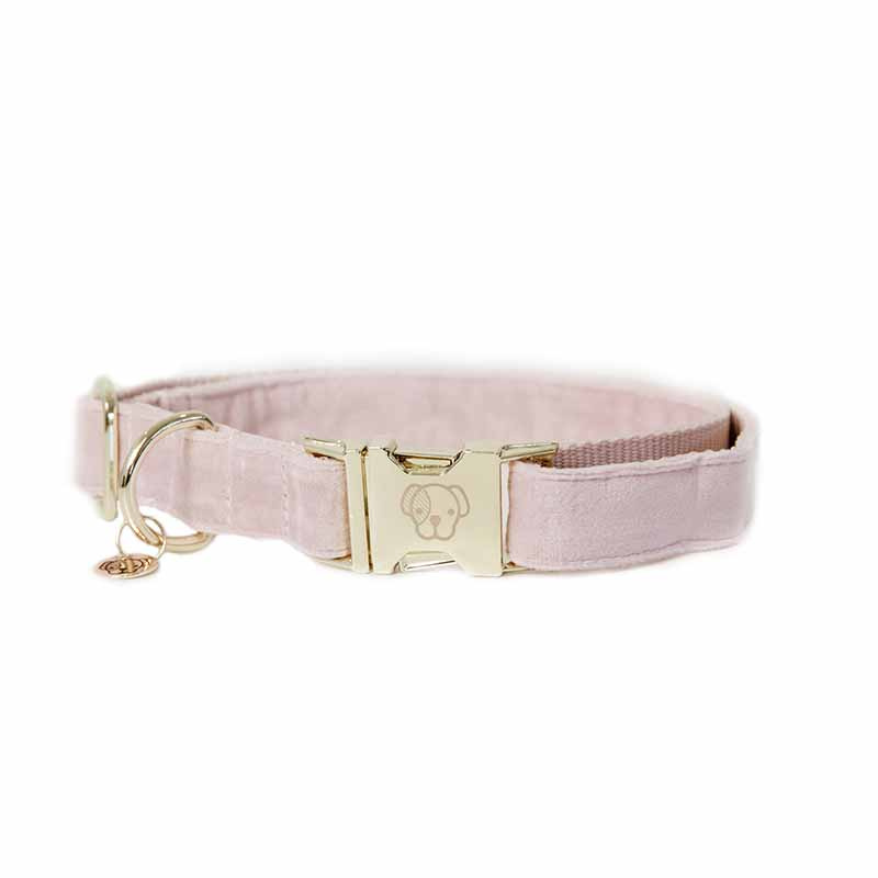 Dog Collar Velvet Old Rose