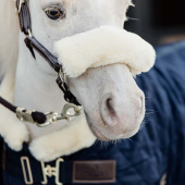 Leather Halter Pony Artificial Sheepskin Brown Leather Halter Pony Artificial Sheepskin Brown