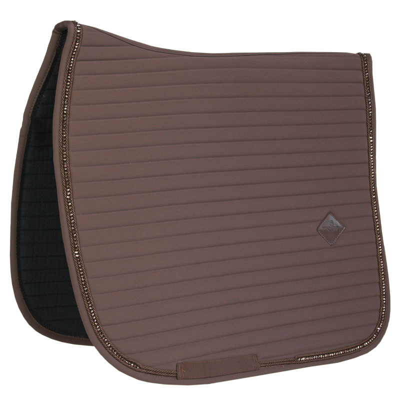 Dressage Saddle Pad Pearls Brown