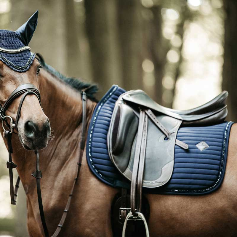 Dressage Saddle Pad Pearls Navy