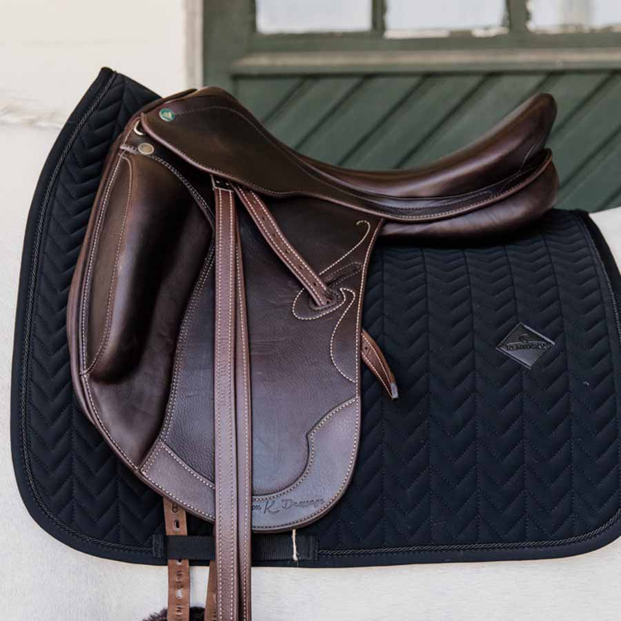Dressage Saddle Pad Fishbone Black