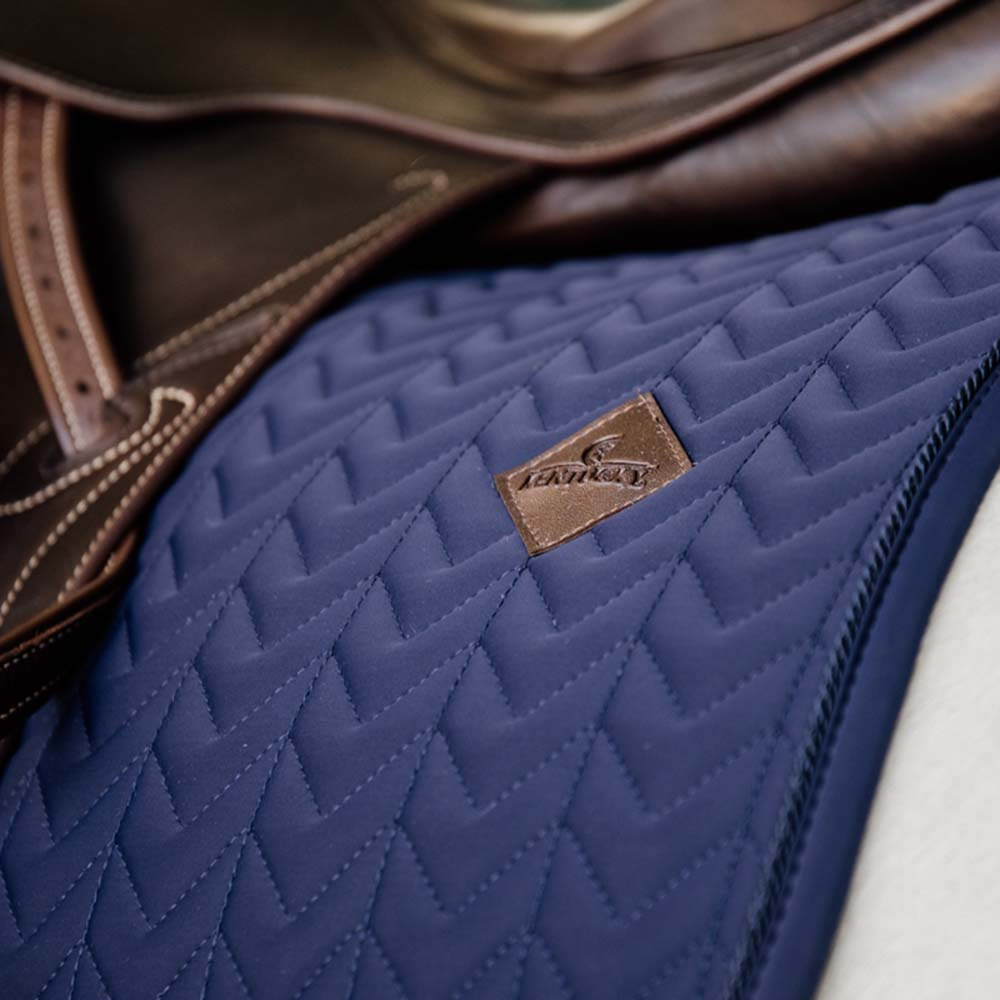 Dressage Saddle Pad Fishbone Navy Blue