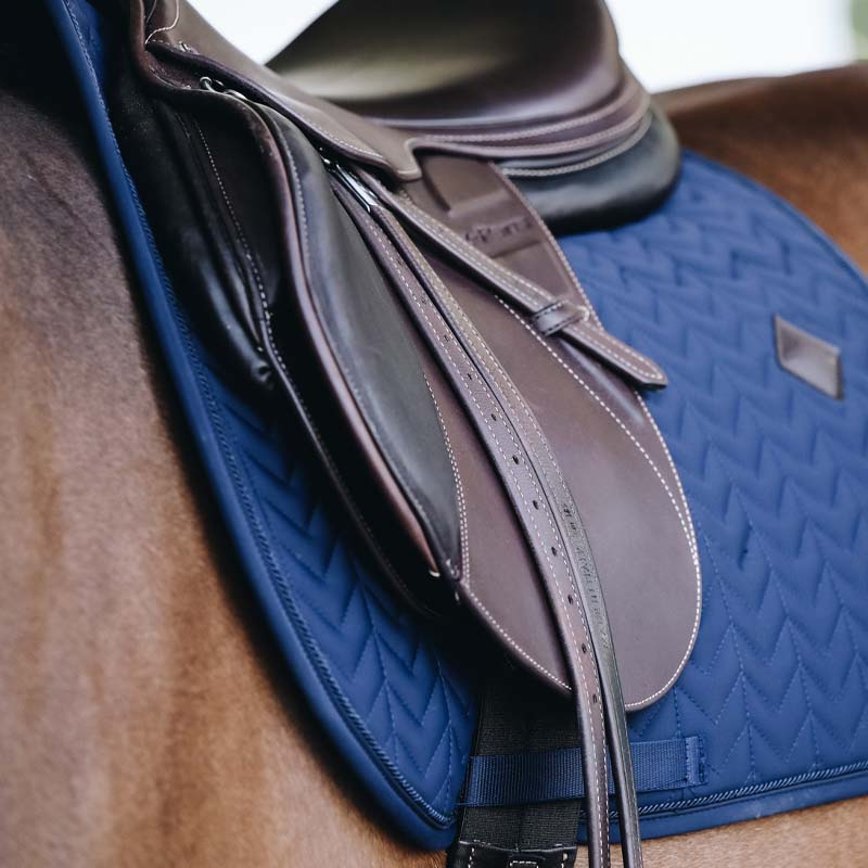 Saddle Pad Fishbone Navy Blue