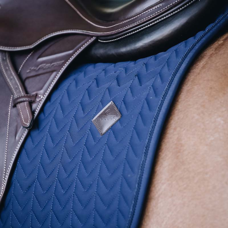 Saddle Pad Fishbone Navy Blue