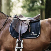 Saddle Pad Leather Fishbone Black Saddle Pad Leather Fishbone Black