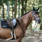 Saddle Pad Leather Fishbone Black Saddle Pad Leather Fishbone Black