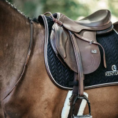 Saddle Pad Leather Fishbone Black Saddle Pad Leather Fishbone Black