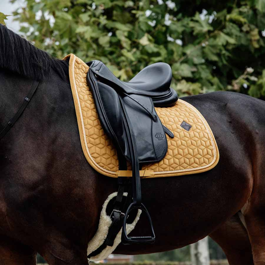 Dressage Saddle Pad Velvet Mustard