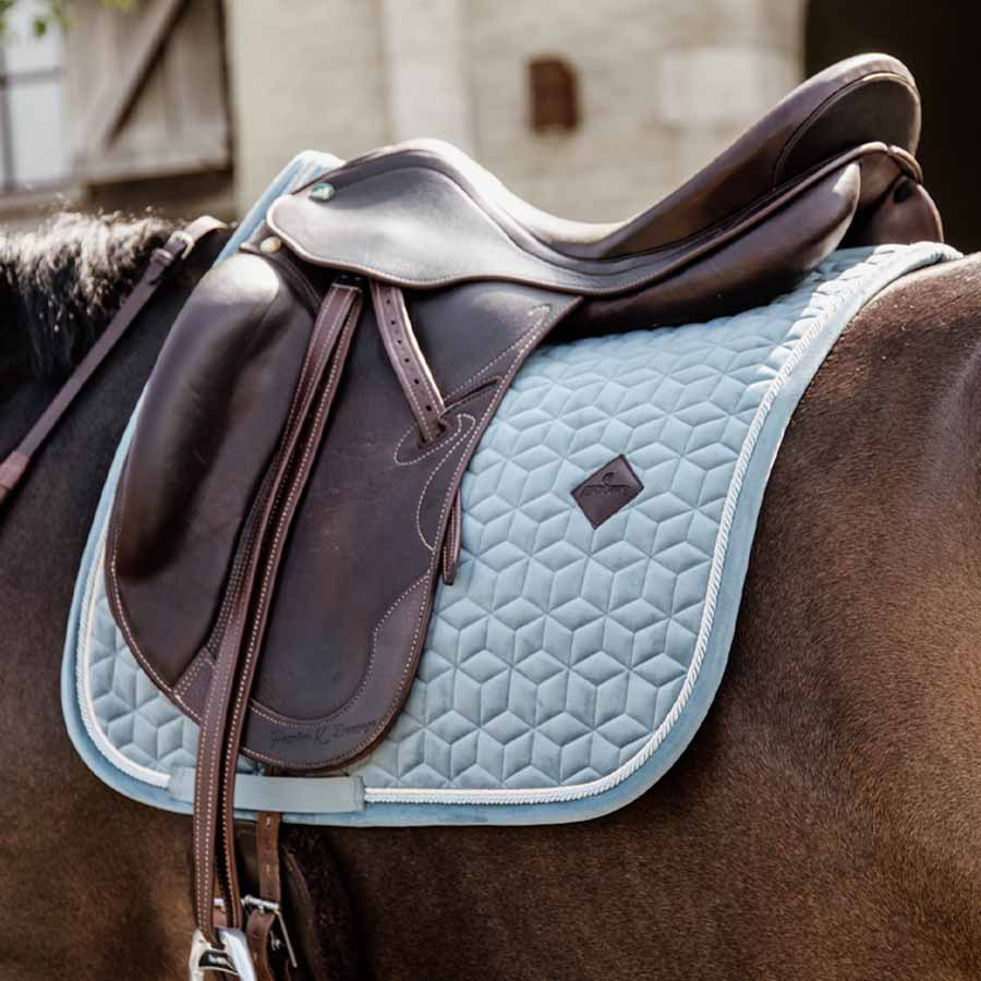 Dressage Saddle Pad Velvet Light Blue