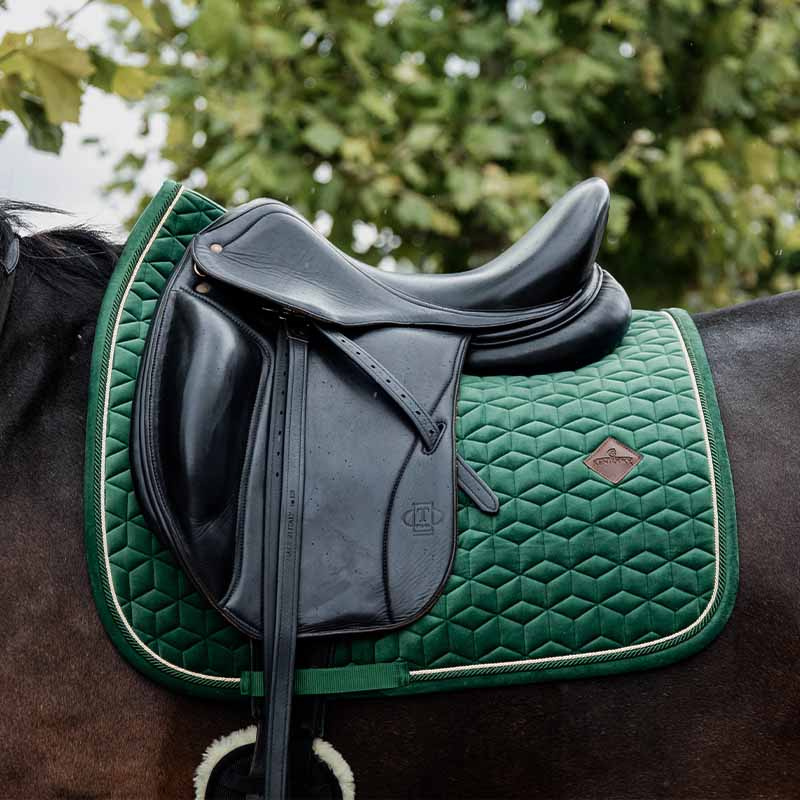 Dressage Saddle Pad Velvet Dark Green