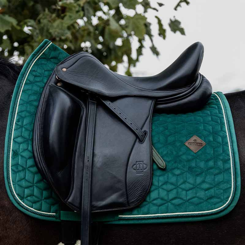 Dressage Saddle Pad Velvet Emerald Green