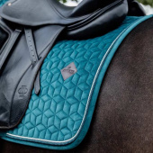 Dressage Saddle Pad Velvet Emerald Green Dressage Saddle Pad Velvet Emerald Green