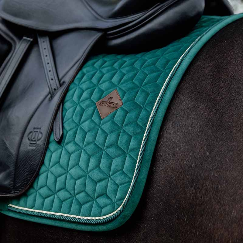 Dressage Saddle Pad Velvet Emerald Green