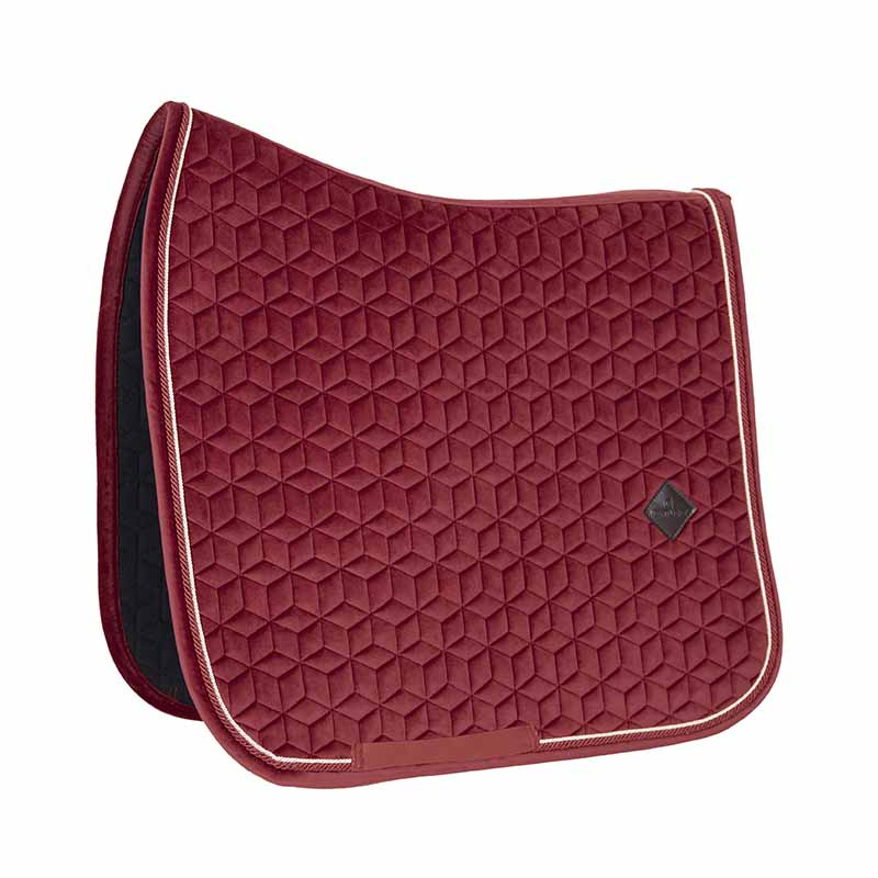 Dressage Saddle Pad Velvet Burgundy