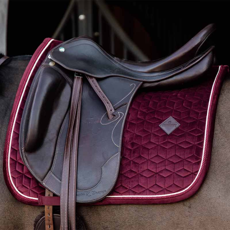 Dressage Saddle Pad Velvet Burgundy