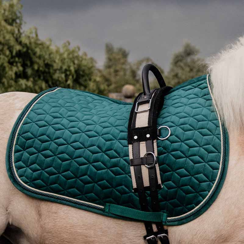 Saddle Pad Velvet Emerald Green