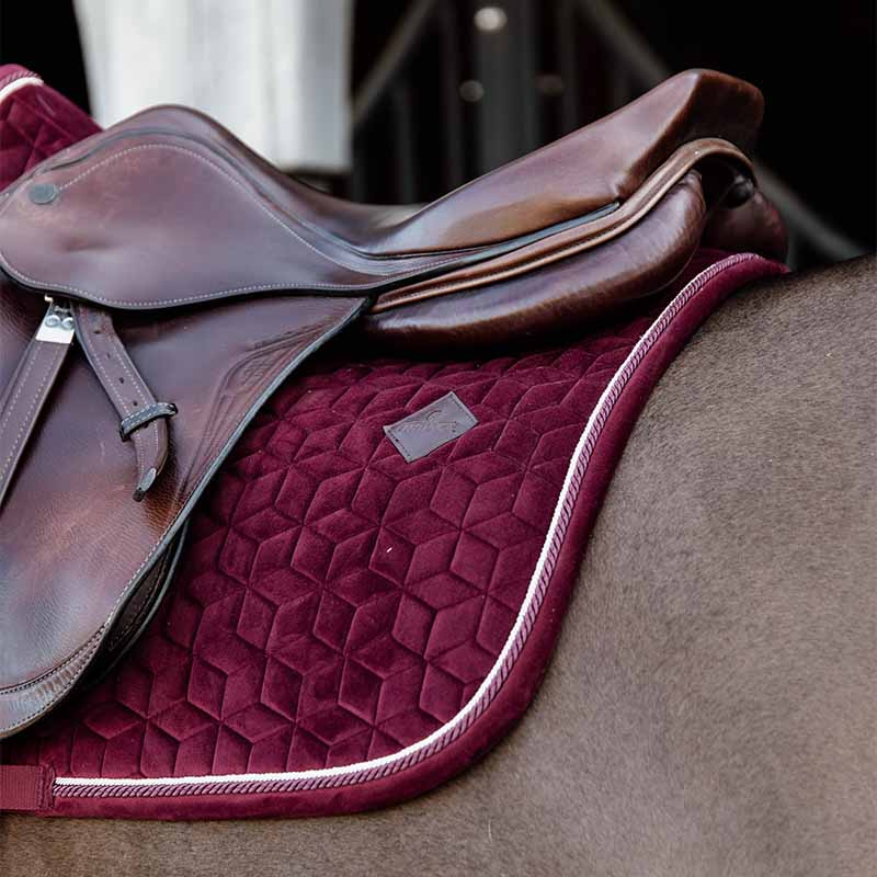 Saddle Pad Velvet Bordeaux