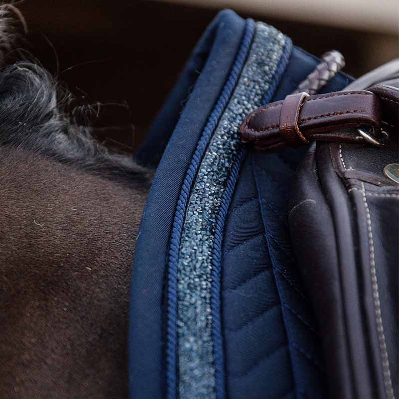 Dressage Saddle Pad Glitter Stone Navy