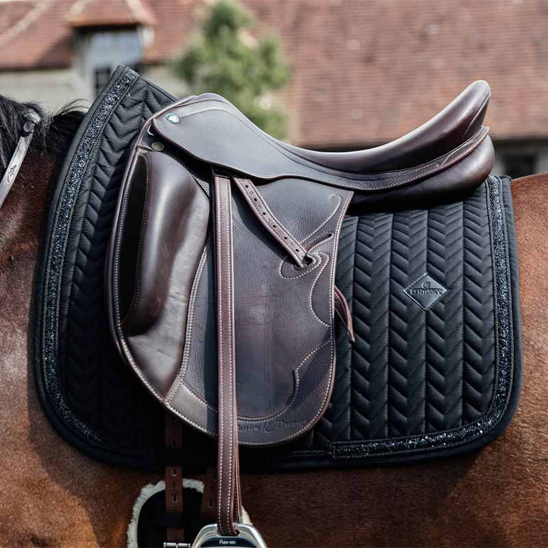 Dressage Saddle Pad Glitter Stone Black