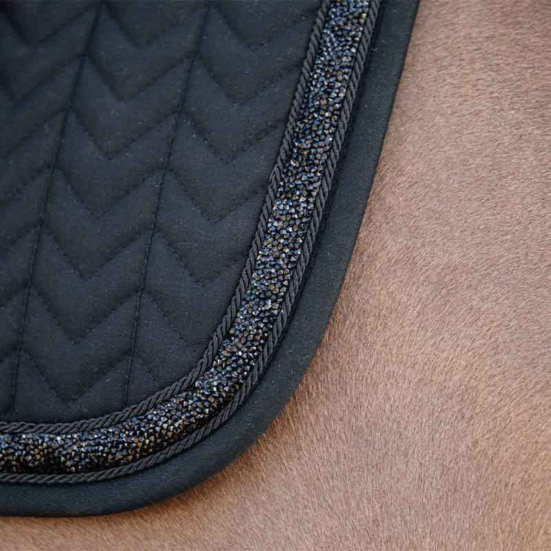 Dressage Saddle Pad Glitter Stone Black