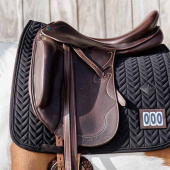 Dressage Saddle Pad Fishbone Competition Black Dressage Saddle Pad Fishbone Competition Black