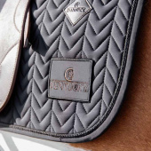 Dressage Saddle Pad Fishbone Competition Black Dressage Saddle Pad Fishbone Competition Black