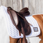 Dressage Saddle Pad Fishbone Competition White Dressage Saddle Pad Fishbone Competition White