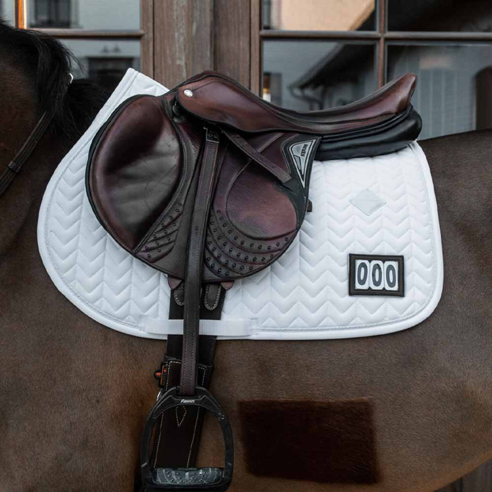 Saddle Pad Fishbone Competition White