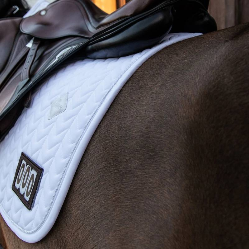 Saddle Pad Fishbone Competition White
