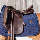 Dressage Saddle Pad Fishbone Competition Navy Blue Dressage Saddle Pad Fishbone Competition Navy Blue