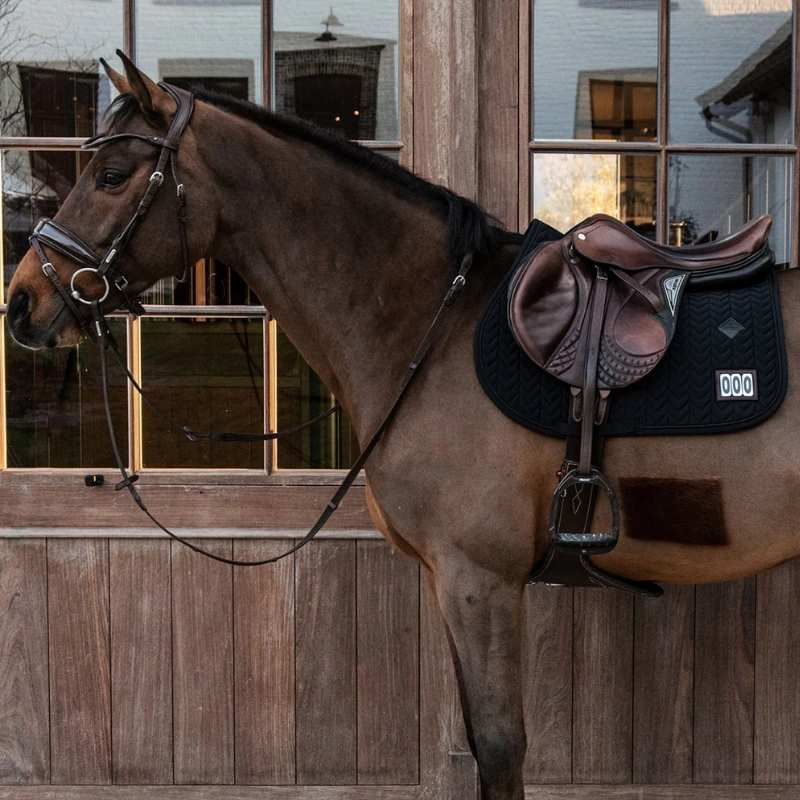 Saddle Pad Fishbone Competition Black
