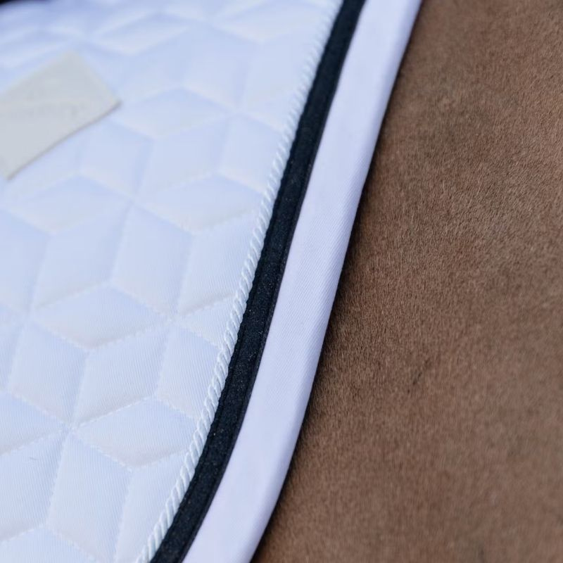 Saddle Pad Glitter Rope White/Black