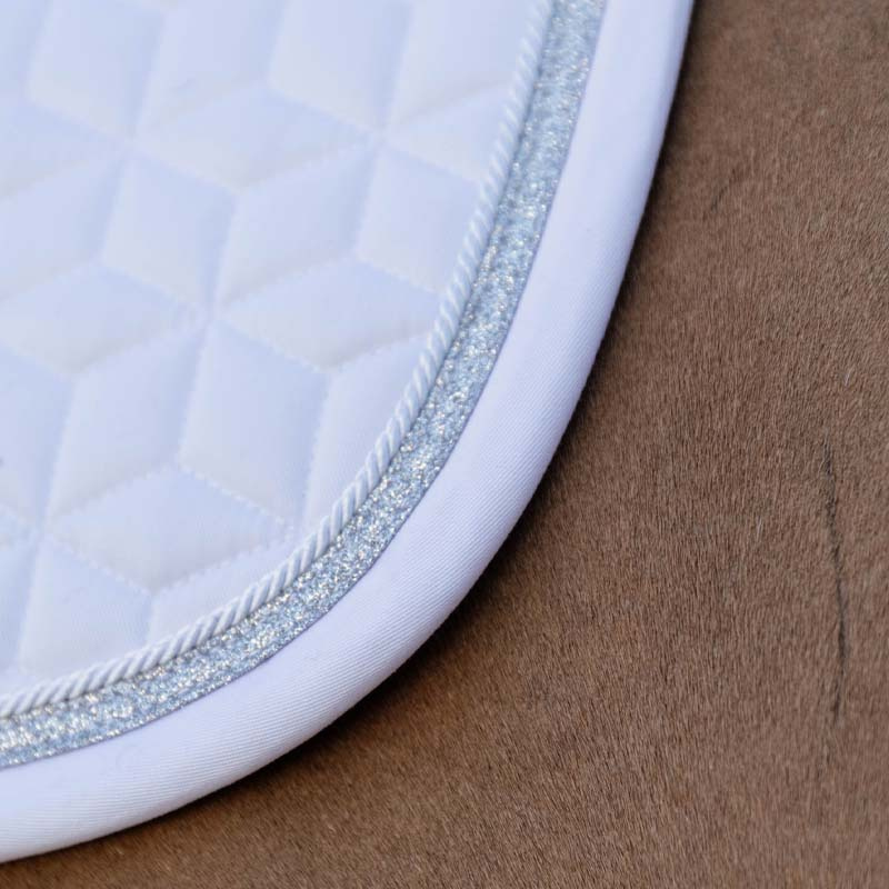 Saddle Pad Glitter Rope White/White