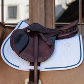 Saddle Pad Glitter Rope White/Navy Saddle Pad Glitter Rope White/Navy