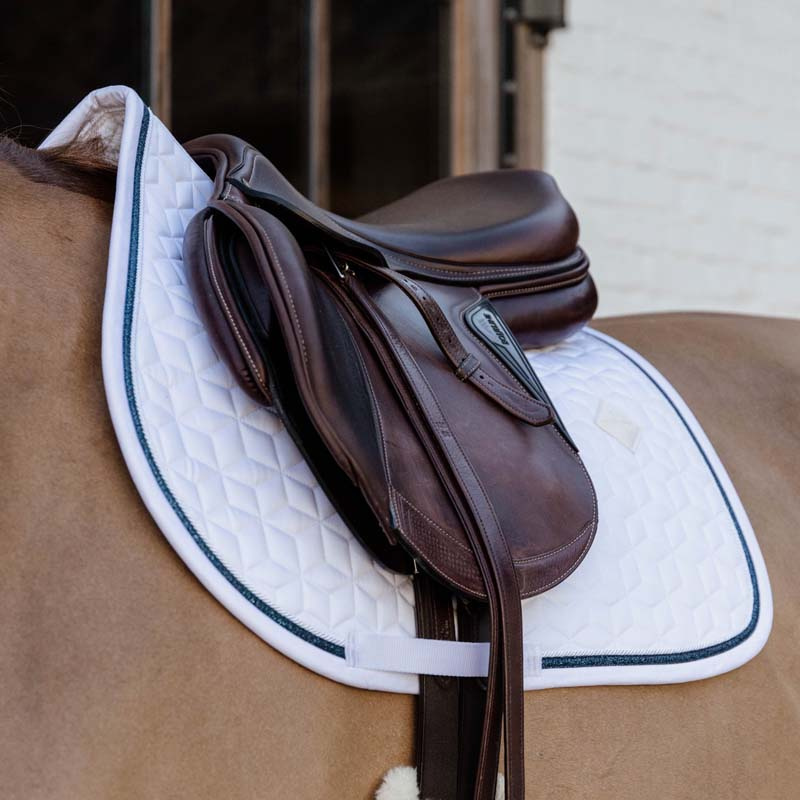 Saddle Pad Glitter Rope White/Navy