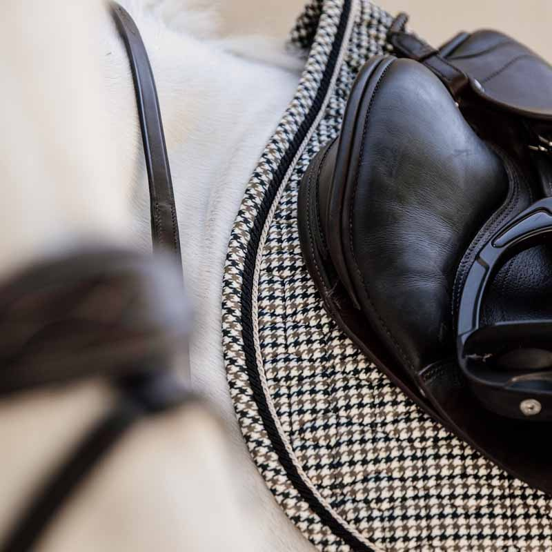 Saddle Pad Pied-de-Poule Brown