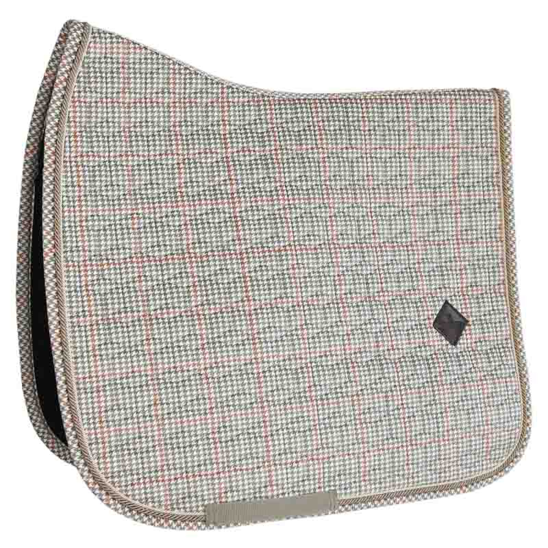 Dressage Saddle Pad Pied-de-Poule Beige