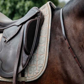 Dressage Saddle Pad Pied-de-Poule Beige Dressage Saddle Pad Pied-de-Poule Beige