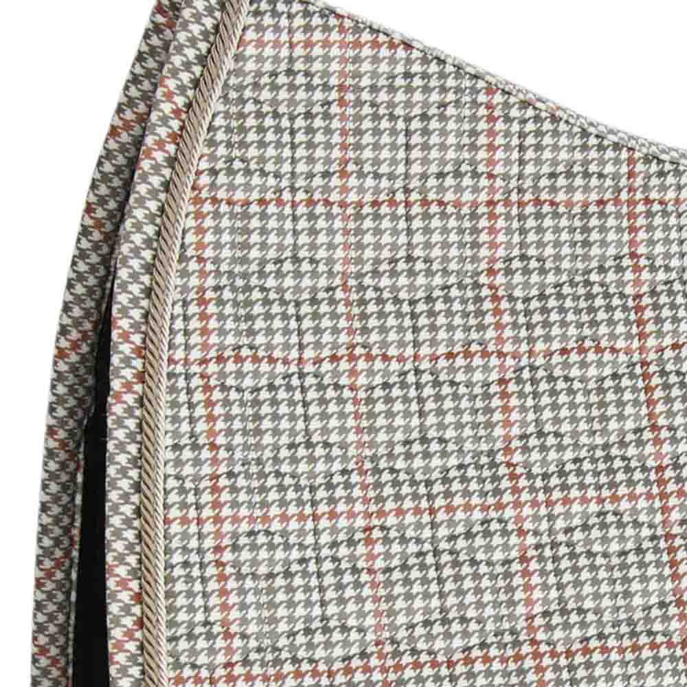 Dressage Saddle Pad Pied-de-Poule Beige