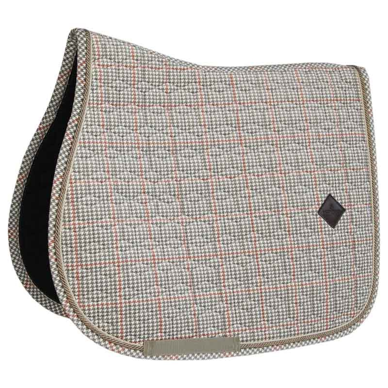 Saddle Pad Pied-de-Poule Beige