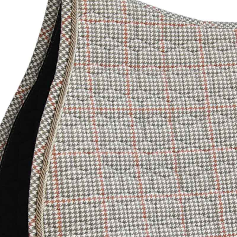 Saddle Pad Pied-de-Poule Beige