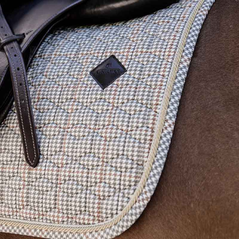 Saddle Pad Pied-de-Poule Beige