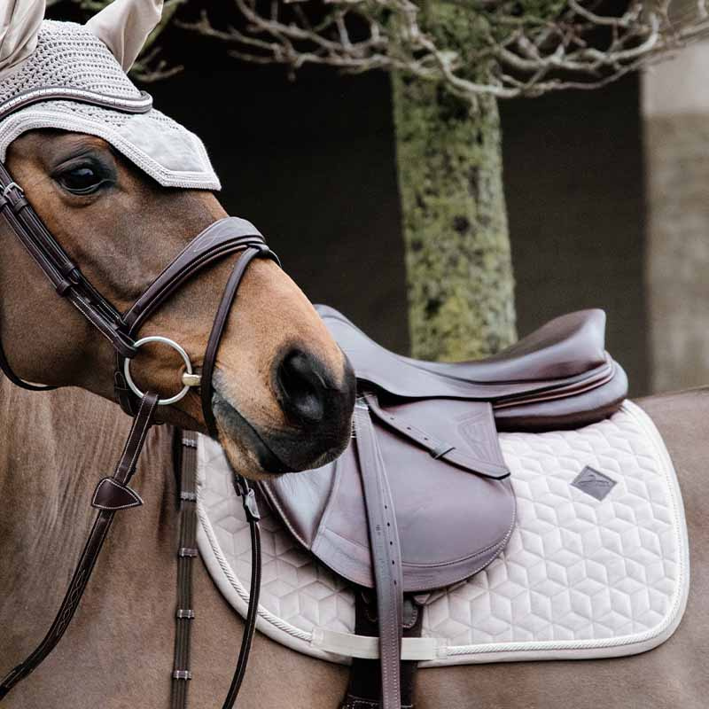 Dressage Saddle Pad Basic Velvet Beige