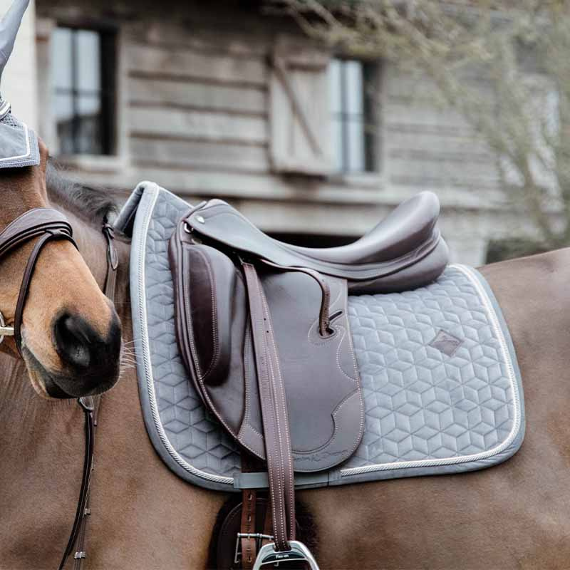 Dressage Saddle Pad Basic Velvet Grey
