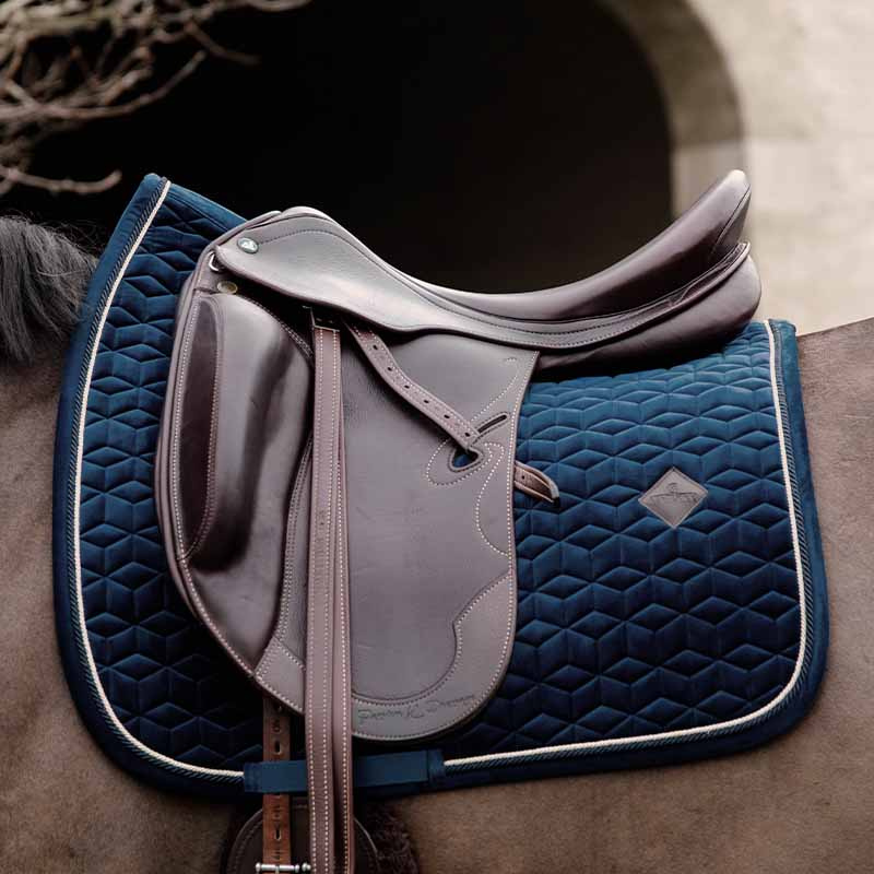 Dressage Saddle Pad Basic Velvet Navy