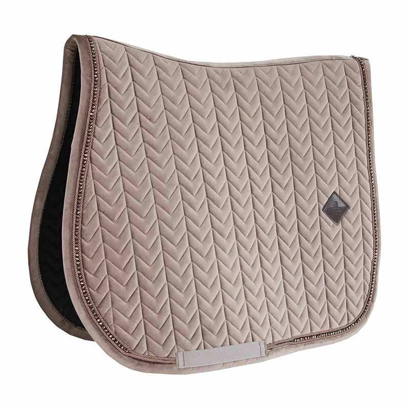 Saddle Pad Velvet Pearls Beige