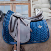 Dressage Saddle Pad Velvet Pearls Navy Dressage Saddle Pad Velvet Pearls Navy